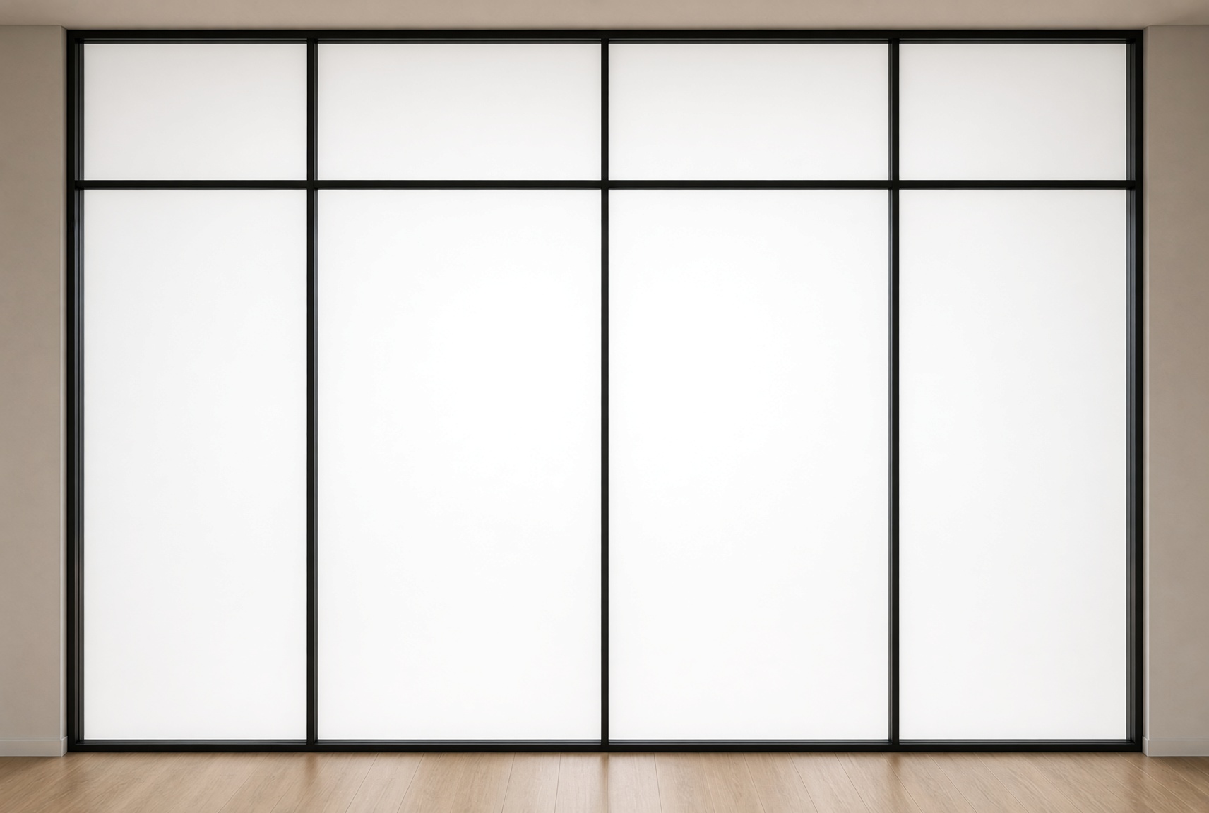 Black-framed meeting room, private